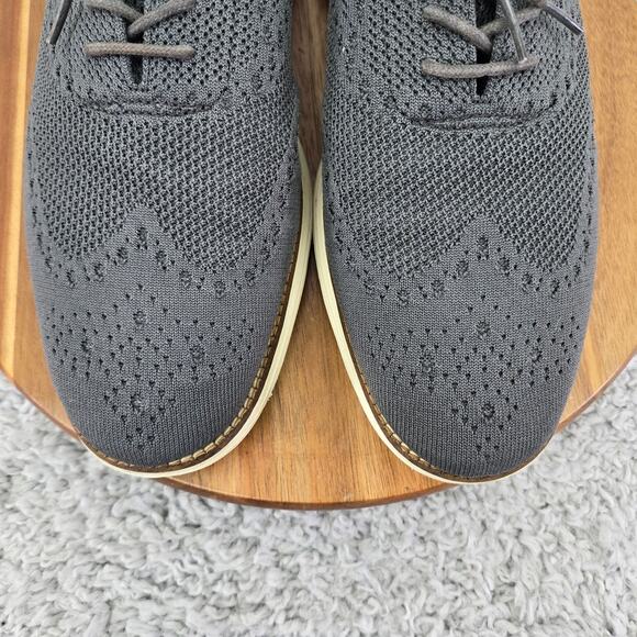 Cole Haan Men 11.5 Original Grand Gray Stitchlite Business Casual Wingtip Oxford